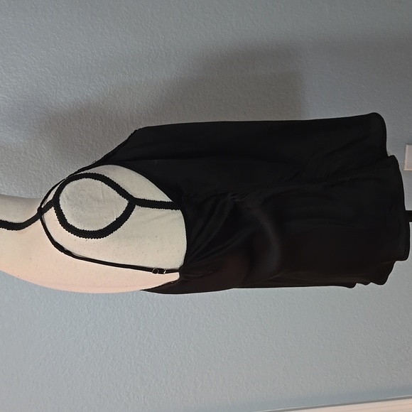 CALYPSO ST BARTH Silk Lace Trim Black Camisole Adjustable Straps Sz Large - Picture 7 of 14